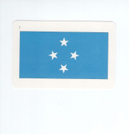 Chromo/carte Plastifiée Moderne MICRONESIE Palikir Oceanie Oceania Drapeau Flag Plan Map 90 X 58 Mm Neuve TB - Other & Unclassified