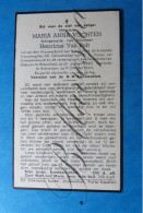 Maria VOCHTEN Echt H.VAN PELT Brasschaat 1897 Antwerpen 1944 Burgerslachtoffer Oorlogsslachtoffer - Obituary Notices