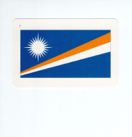 Chromo/carte Plastifiée Moderne Iles MARSHALL Majuro Oceanie Oceania Drapeau Flag Plan Map 90 X 58 Mm Neuve TB - Autres & Non Classés