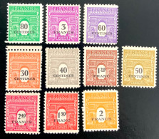 1945 FRANCE - SERIE ARC DE TRIOMPHE AVEC SURCHARGE - NEUF** - Unused Stamps