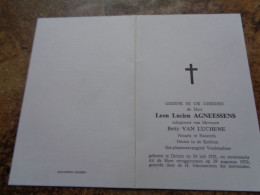 Doodsprentje/Bidprentje   Leon Lucien AGNEESSENS   Notaris Nazareth  Deinze 1921-1970  (Echtg Betty VAN LUCHENE) - Religione & Esoterismo