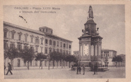 Cagliari Piazza XXVII Marzo E Monumento Dell'Immacolata 1924 - Cagliari