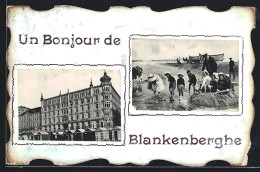AK Blankenberghe, Grand Hotel Du Kursaal, Kinder Am Strand  - Other & Unclassified