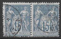 Lot N°73 N°101, Oblitéré Cachet A Date Double PARIS.2 R.MILTON - 1876-1898 Sage (Type II)