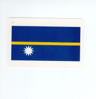 Chromo/carte Plastifiée Moderne NAURU Yaren Oceanie Oceania Drapeau Flag Plan Map 90 X 58 Mm Neuve TB - Autres & Non Classés