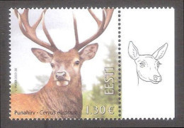 Estonian Fauna – Red Deer Estonia 2023 MNH Stamp  Mi 1087 - Other & Unclassified