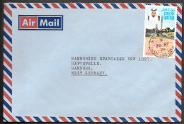 Qatar Umm Said Cover Mailed To Germany 1974. 75D Rate. Independence Day Stamp - Qatar