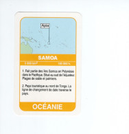 Chromo/carte Plastifiée Moderne SAMOA Apia Oceanie Oceania Drapeau Flag Plan Map 90 X 58 Mm Neuve TB - Other & Unclassified