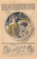 ILLUSTRATEUR - BRUNO - DEUX FEMMES DANS MEDAILLON - DECOR ANTIQUE - SERIE 171 - ( VIENNOISE ) - Andere & Zonder Classificatie