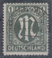 Germany American And British Zone The High Value Stamp 1RM Mi#35 1945 USED - Usati
