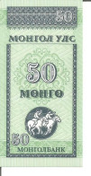 3 MONGOLIA NOTES 50 MONGO N/D (1993) - Mongolei