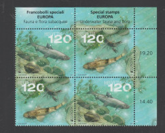 Switzerland Schweiz Suisse 2024 Europa CEPT - FISHES -Underwater Fauna & Flora  Block With 2 Different Sets  MNH** - 2024