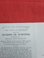 Doodsprentje Jacques De Schepper / Hamme 29/11/1909 - 28/11/1965 ( Lea Keuller ) - Godsdienst & Esoterisme