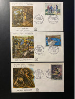 Enveloppes 1er Jour "Tableaux De Maitres" 09/11/1962 - 1363/1364/1365 - Historique N° 439/440/441 - 1960-1969