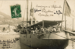 Campagne De VILLEFRANCHE - Gabarre "Polyphème" Septembre 1912 - Carte-Photo Rare - Villefranche-sur-Mer