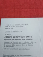 Doodsprentje Joseph Ludovicus Smits / Kontich 11/10/1905 Hamme Zogge 25/10/1980 ( Rosa Lenssens ) - Religion & Esotérisme