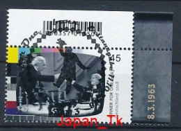 GERMANY Mi.Nr. 3415 Deutsche Fernsehlegenden : Dinner For One - ESST Bonn - Eckrand Oben Rechts - Used - Used Stamps