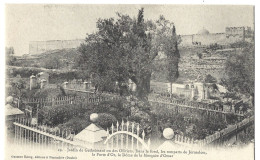 Israel -  Jardin De Gethsemani Ou Des Oliviers Dans Le Fond Les Remparts De Erusalem , La Porte D'or , Mosquee D'omar - Israel