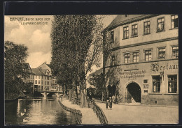 AK Erfurt, Blick Nach Der Lehmannsbrücke, Restaurant  - Erfurt