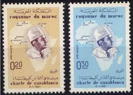 Maroc  427/28 ** MNH. 1962. - Marokko (1956-...)