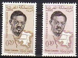 Maroc  429/30 ** Lumumba. 1962 - Maroc (1956-...)