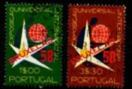 PORTUGAL  -   1958.  Y&T N° 843 / 844 Oblitérés.. Expo De Bruxelles - Gebruikt