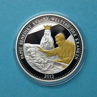 2012 Medaille Papst Benedikt XVI. Welttag Der Kranken, Teilvergoldet PP (MZ1222 - Non Classificati