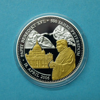 2006 Medaille Papst Benedikt XVI. Sixtinische Kapelle, Teilvergoldet PP (MZ1221 - Non Classificati