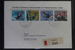 Liechtenstein 334-337 Auf Postkarte Als Mischfrankatur Als FDC #BB466 - Sonstige & Ohne Zuordnung