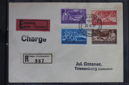 Liechtenstein 152-155 Auf Brief Als Mischfrankatur Eilsendung Express #BB488 - Sonstige & Ohne Zuordnung
