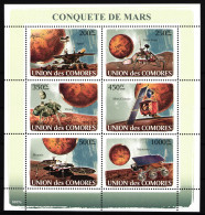 Komoren 1946-1951 Postfrisch Als ZD-Bogen, Raumfahrt #HR504 - Comores (1975-...)