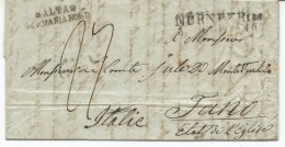 Prefilatelica Da Nurnberg (Norimberga) A Fano (Italia) Del 2 Settembre 1840 - Préphilatélie