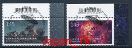 GERMANY Mi.Nr. 3425-3426 Astrophysik - ESST Bonn - Eckrand Oben Rechts - Used - Used Stamps