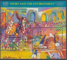 UNO NEW YORK  Block 13, Gestempelt, 100 Jahre Olympische Spiele, 1996 - Blocks & Sheetlets