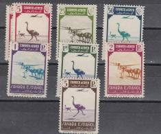 Spanish Sahara 1943 Airs - Airplane And Ostriches (e-871) - Sahara Español