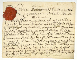Regiment Des Gardes Francaises 1686 Mis De La Tournelle (1639-1700) PS Siege De Maastricht Pays-Bas - Documenti Storici
