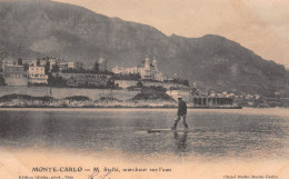 MONTE-CARLO (Monaco) - M. Stallé, Marcheur Sur L'eau - Précurseur Voyagé 1903 (2 Scans) - Monte-Carlo