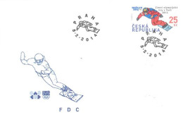 FDC 797 Czech Republic Winter Olympic Games Sotchi 2014 Snowboard - Hiver 2014: Sotchi