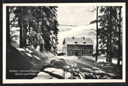 AK Holzhau I. Erzgeb., Richters Gasthaus Im Winter  - Holzhau