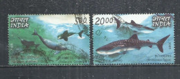 INDIA 2009 - INDIA-PHILIPPINES DIPLOMATIC RELATIONS - FISHES - CPL. SET - POSTALLY USED OBLITERE GESTEMPELT USADO - Vissen