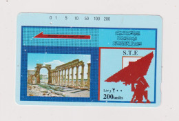 SYRIA  - Roman Ruins Magnetic Phonecard - Syrien