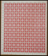 DIENSTMARKEN A D 11XI **, 1954, 30 Pf. Lebhaftbräunlichrot Im Bogen (100) Mit Druckvermerk, Postfrisch, Pracht, Mi. 836. - Andere & Zonder Classificatie