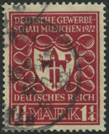 Dt. Reich 199d O, 1922, 11/4 M. Rotkarmin Gewerbeschau, Pracht, Gepr. Infla, Mi. 50.- - Gebruikt
