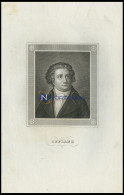 August Wilhelm Iffland, Deutscher Schauspieler, Intendant Und Dramatiker, Stahlstich Um 1840 - Lithographies
