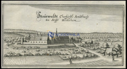 STEUERWALD B. Hildesheim, Gesamtansicht, Kupferstich Von Merian Um 1645 - Stiche & Gravuren