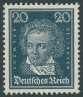Dt. Reich 392X **, 1926, 20 Pf. Beethoven, Postfrisch, Pracht, Mi. 170.- - Neufs
