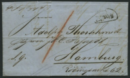 HAMBURG VORPHILA 1859, Fußpoststempel F.P. 20/2 Auf Forwarded-Letter Von Bogota (Kolumbien) Nach Hamburg, Prachtbrief, R - Lettres & Documents