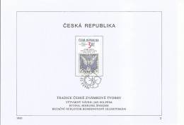 NL 63 Czech Republic Mucha's Flying Falcon Stamp 1995 - Moderne