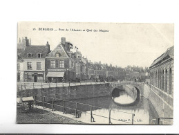 CPA DPT 59 BERGUES, PONT DE L ABATTOIR ET QUAI DES MACONS  En 1907! - Bergues