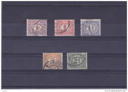 PAYS BAS 1899 Yvert 65-69 Oblitéré, Used  Cote : 1.60 Euros - Oblitérés